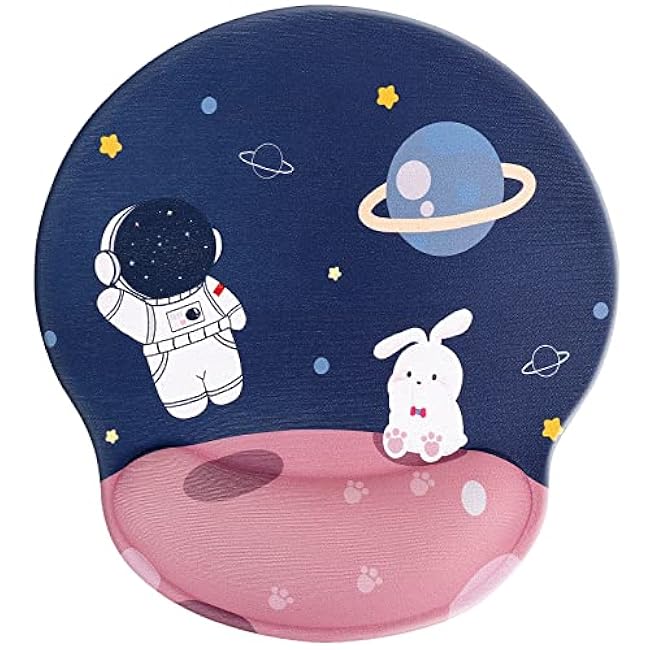 IEKEODI Ergonomic Mouse Pad with Wrist Support Gel Mouse Pad with Wrist Rest, Pain Relief Mousepad with Nonslip Base for Laptop, Computer, Gaming & Office
