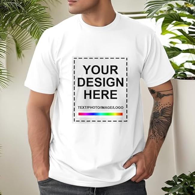 Custom T Shirts for Men Woman，Custom T Shirts Design Your Own，Personalized T Shirts Customized Tee Gifts Add Photo Logo Text - Image 2