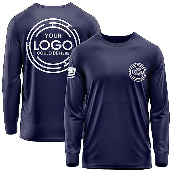 Custom Shirt for Men, Heavy Cotton Long Sleeve, Design Your Own Shirts, Customized T-Shirt Front & Back Black - Image 2