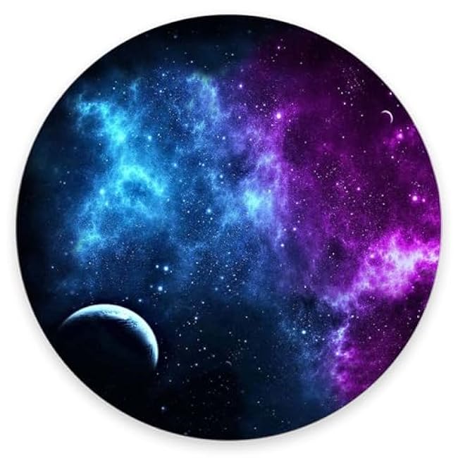 Round Mouse Pad Galaxy, Personalized Premium-Textured Custom Mouse Mat Design, Washable Mousepad Non-Slip Rubber Base Computer Mouse Pads for Wireless Mouse 7.9×7.9×0.12 inches