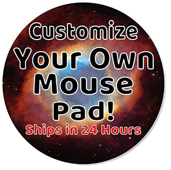 Personalized Mouse Pad - Add Pictures, Text, Logo or Art Design and Make Your Own Customized Mousepad. Each Custom Mouse Mat Comes in a Colorful Gift Bag. Gaming Mousepad (Round)