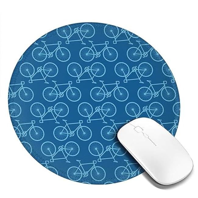 Mouse Pad Bicycle Bike Mouse Pads for Desk with Non-Slip Rubber Base Office Computer Round Mousepad Mat for Home Office Desk Accessories