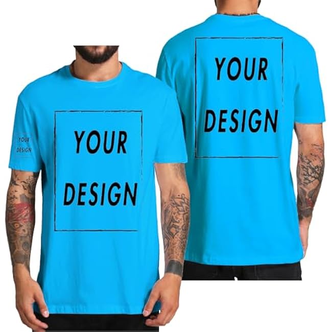 Custom T Shirt for Men Women Design Your Own Front Back Print Personalized T-Shirts - Image 20