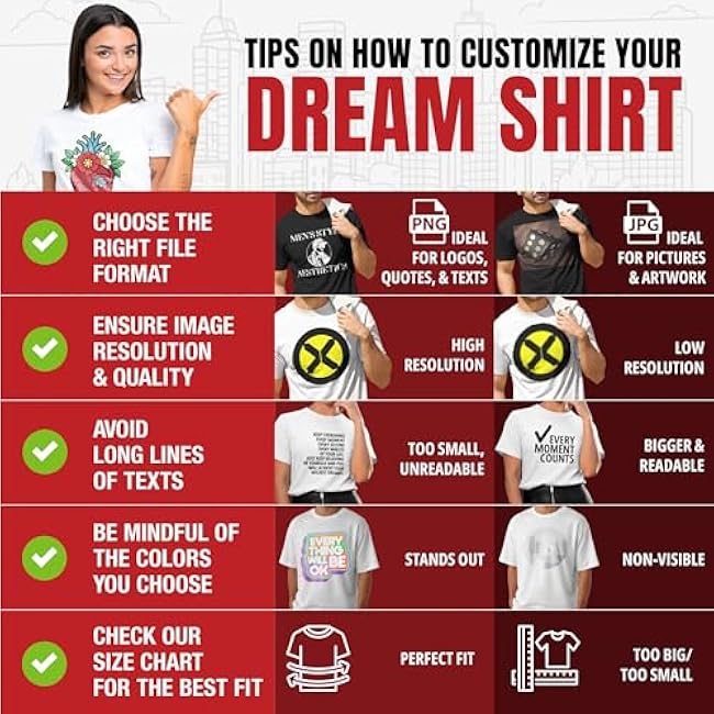 Add Your Own and Text Design Custom Personalized Adult T-Shirt Tee - Image 6