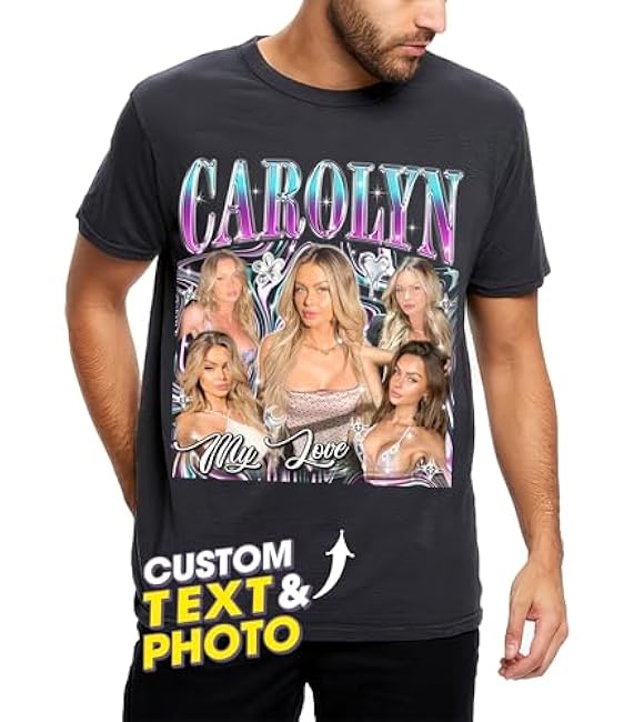 Mit & Mia Custom Bootleg Rap Tee Shirt for Boyfriend Girlfriend Custom Face Tshirt Vintage Graphic Shirt Gift Idea Birthday - Image 28