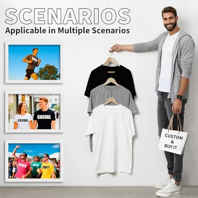 Custom T Shirts for Men Women Personalized Tee Shirts Your Photo/Text/Logo Customized Cotton Tee Front Back, Made in USA - Image 4