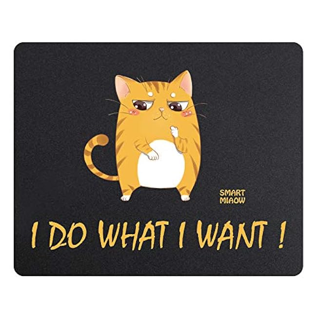 Gaming Mouse Pad I Do What I Want Cat Carbon Fiber Surface Gaming Mat Mouse Mat for Game/Office/Home/Work (Cat A, 10 1/4x8 1/4x3/32 inch)