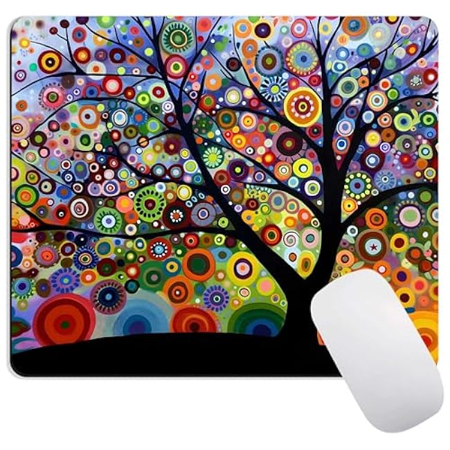 Square Mouse Pad Tree of Life,Personalized Premium-Textured Custom Mouse Mat Design,Washable Mousepad Gaming Mousepad Non-Slip Rubber Base Computer Mouse Pads for Wireless Mouse