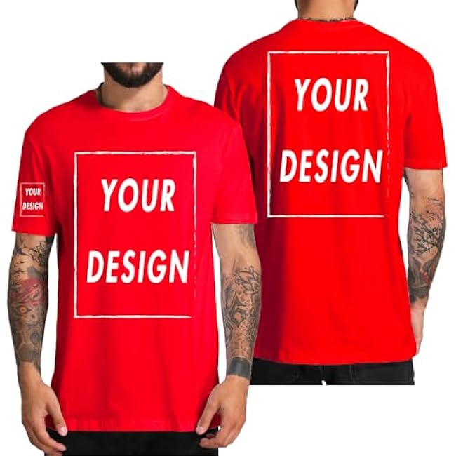 Custom T Shirt for Men Women Design Your Own Front Back Print Personalized T-Shirts - Image 14