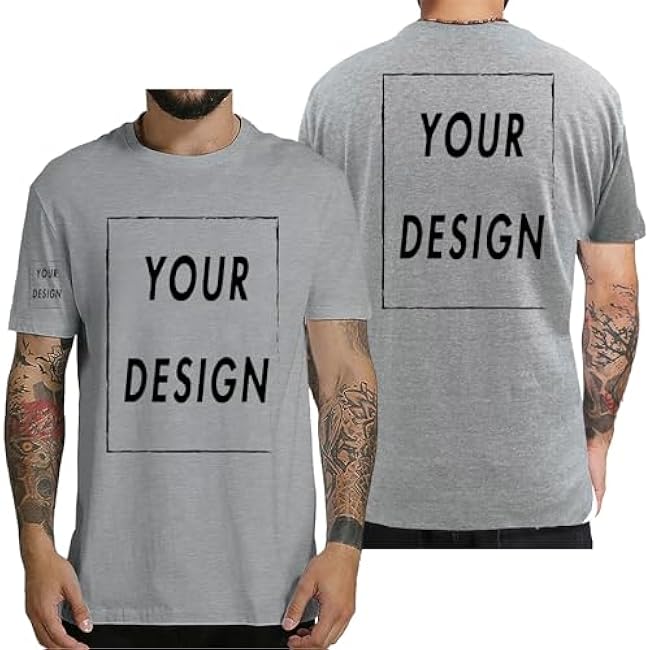 Custom T Shirt for Men Women Design Your Own Front Back Print Personalized T-Shirts - Image 6
