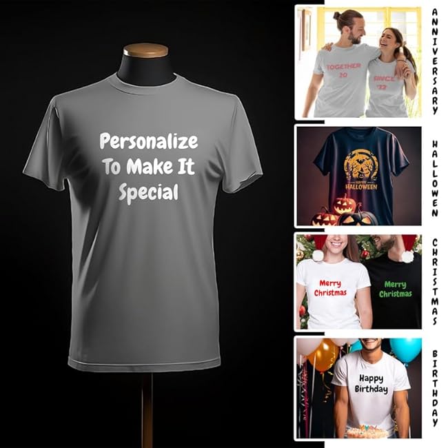 Custom T Shirts Design Your Own with Name or Any Other Text Custom Shirt for Men Women Kids Unisex Cotton - Image 3