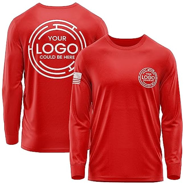 Custom Shirt for Men, Heavy Cotton Long Sleeve, Design Your Own Shirts, Customized T-Shirt Front & Back Black - Image 3