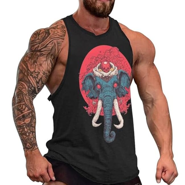 MARSVOVO Grunge Skull Mens Tank Top Muscle Stringer Fitted Sleeveless T Shirts Casual Comfy Hawaiian Streetwear Tank - Image 23