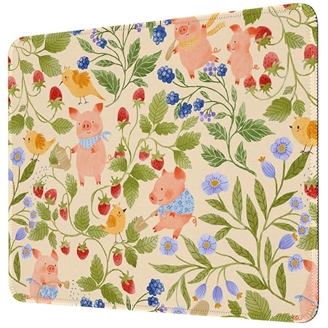 Premium Mouse Pad with Stitched Edges – 10.2 x 8.3 in | Smooth, Washable Mat with Non-Slip Base | Personalized Cute MousePads for Laptop, Computer, Office, Home (Lucky Dogs)
