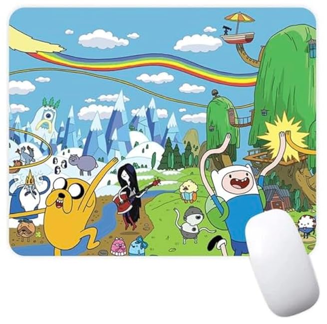 Princess Bubblegum Come Along with Me Adventure Time Cartoon Animated TV Show Non-Slip Mousepad Gaming Computer Mouse Pad Gaming Desktop Laptop Mouse Pad with Stitched Edge 7.1 x 8.7 inches