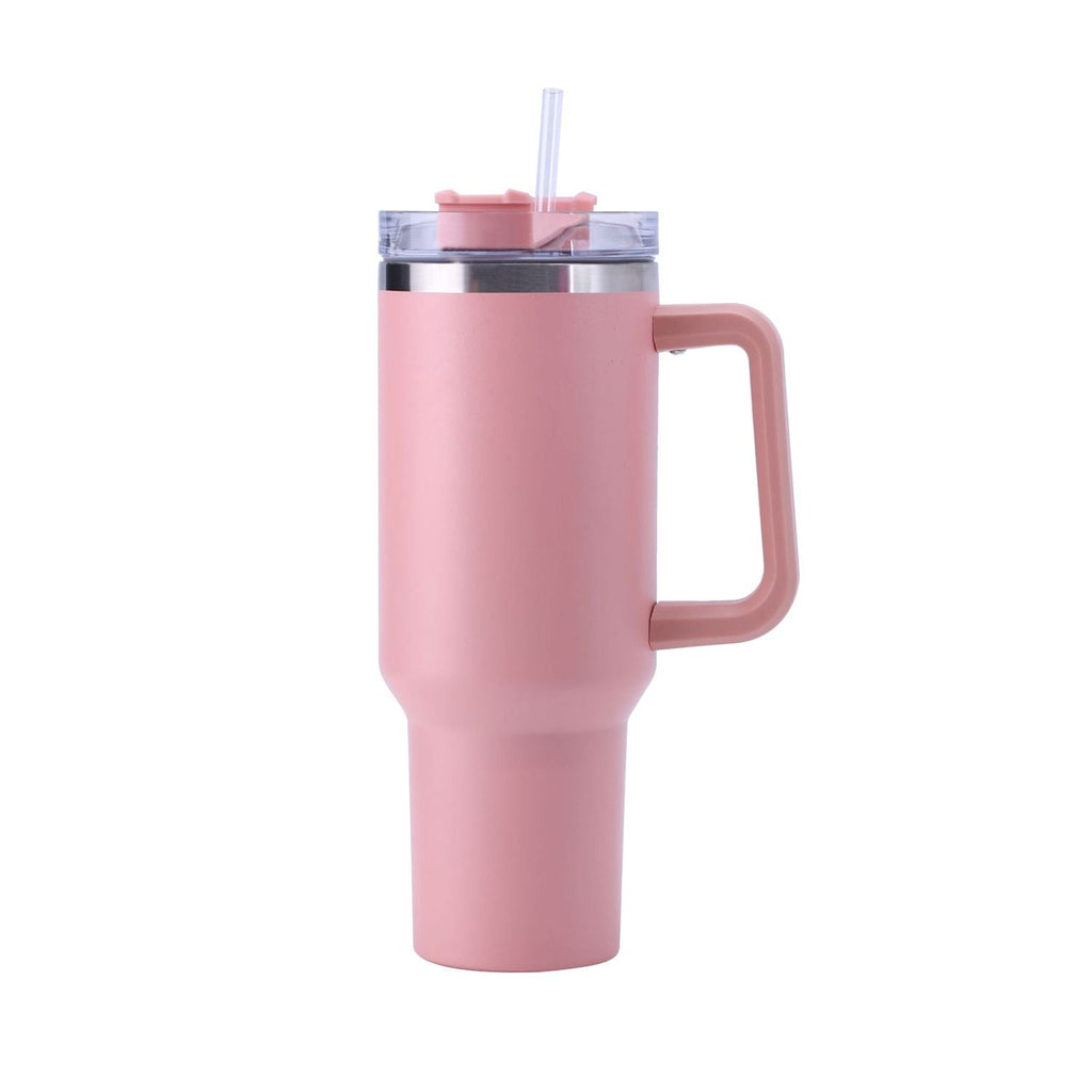 30OZ Straw Coffee Insulation Cup With Handle Portable Car Stainless Steel Water Bottle LargeCapacity Travel B PA F ree Thermal Mug