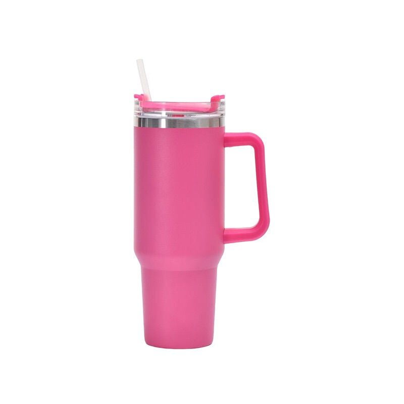 1200ml Stainless Steel Mug Coffee Cup Thermal Travel Car Auto Mugs T hermos 40 Oz Tumbler with Handle Straw Cup Drinkware New In