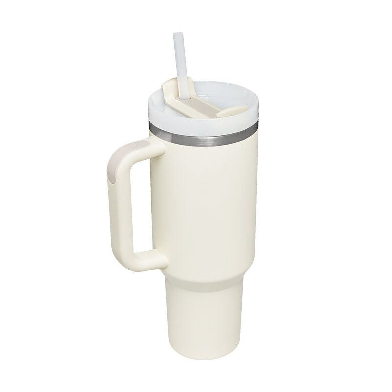 1200ml Stainless Steel Mug Coffee Cup Thermal Travel Car Auto Mugs T hermos 40 Oz Tumbler with Handle Straw Cup Drinkware New In