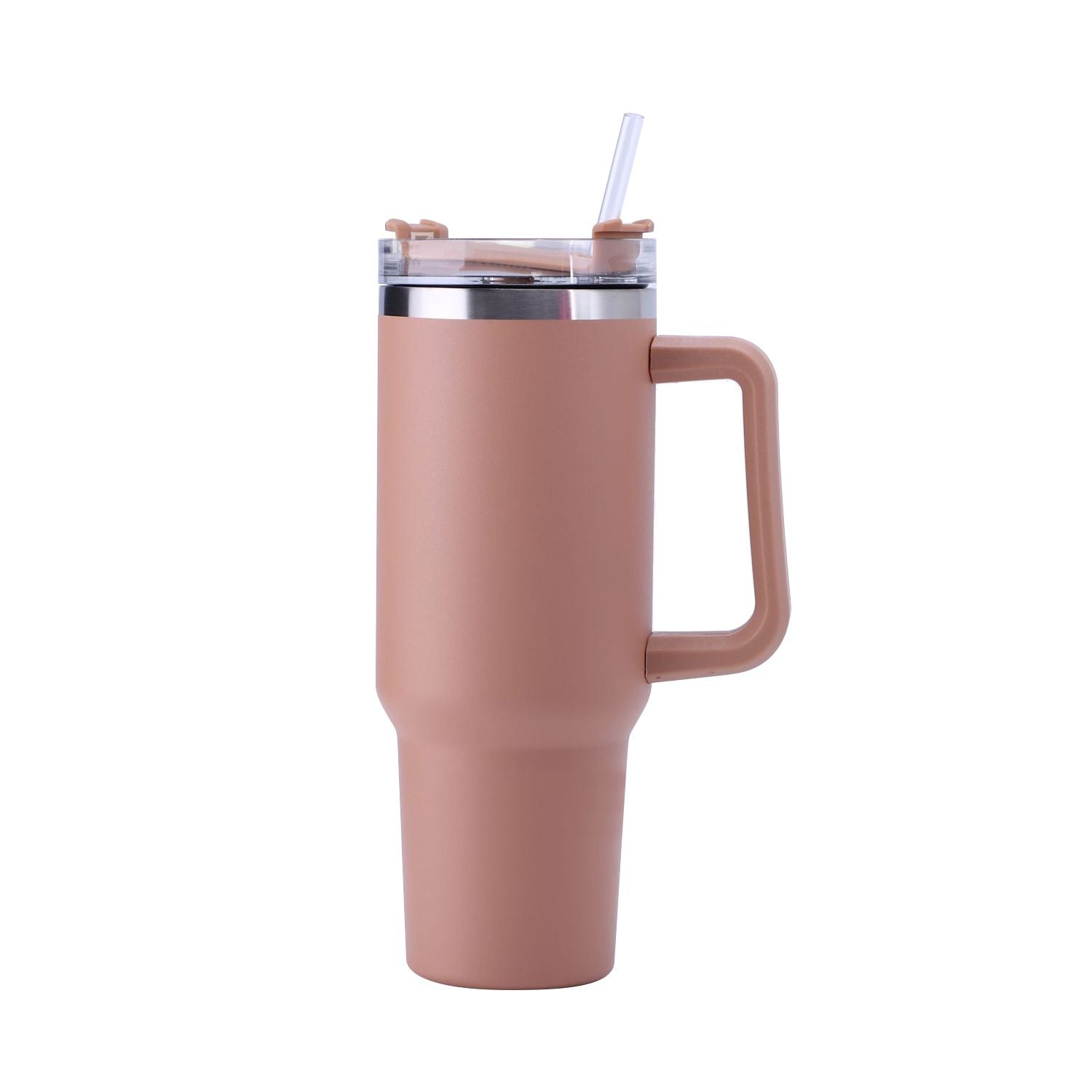 30OZ Straw Coffee Insulation Cup With Handle Portable Car Stainless Steel Water Bottle LargeCapacity Travel B PA F ree Thermal Mug