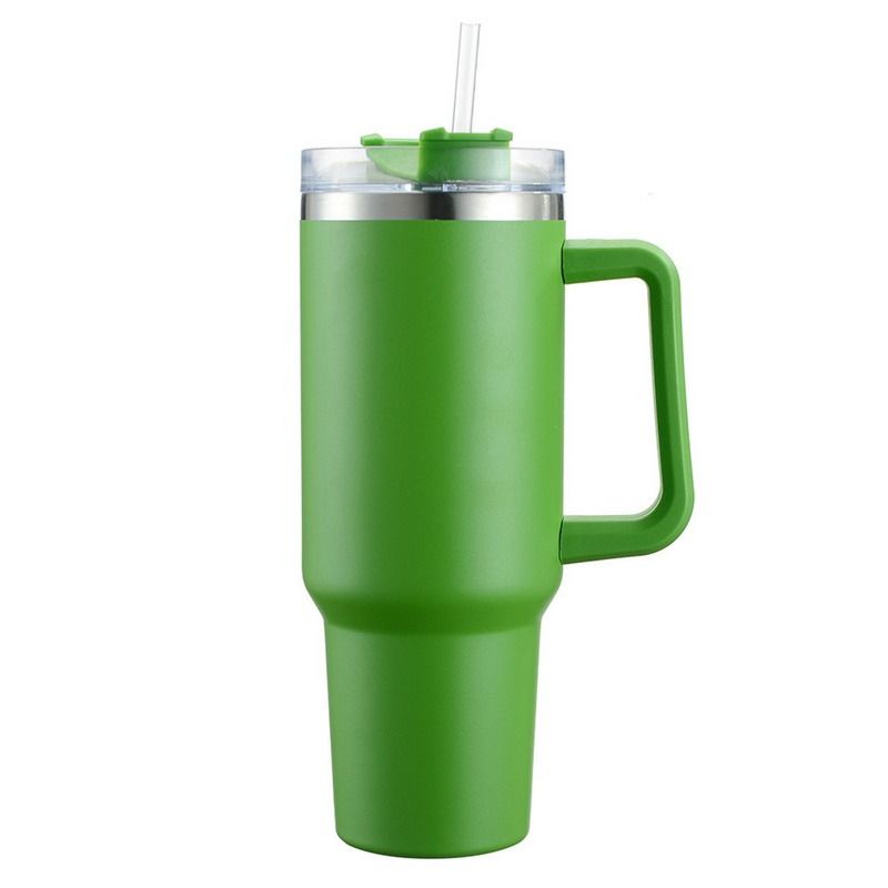 30OZ Straw Coffee Insulation Cup With Handle Portable Car Stainless Steel Water Bottle LargeCapacity Travel B PA F ree Thermal Mug