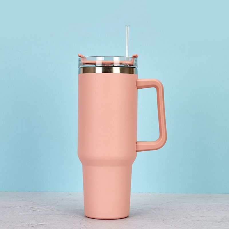 1200ml Stainless Steel Mug Coffee Cup Thermal Travel Car Auto Mugs T hermos 40 Oz Tumbler with Handle Straw Cup Drinkware New In